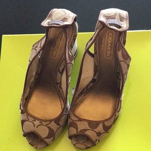 Coach platform sandals